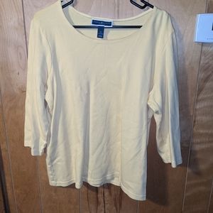 Yellow women's xl Karen Scott 3/4 sleeve